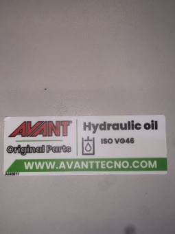 Aufkleber Hydraulik Öl 